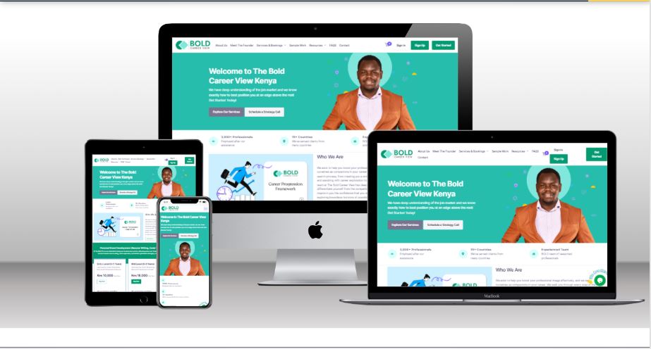 Web Design in kenya - BOLD CV Website Design