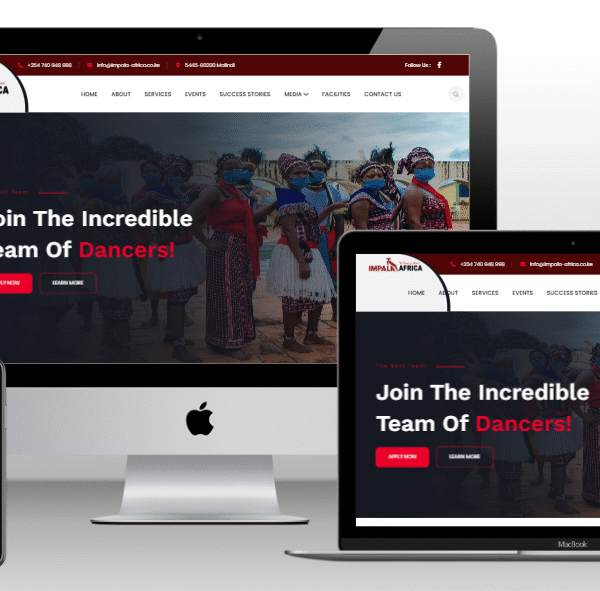 Screenshot of Impala Africa Home Page section on Impala website