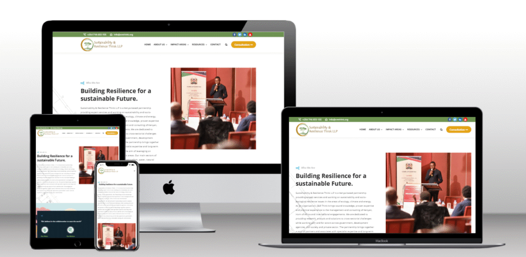 Screenshot of Srethink About Us section on Srethink website