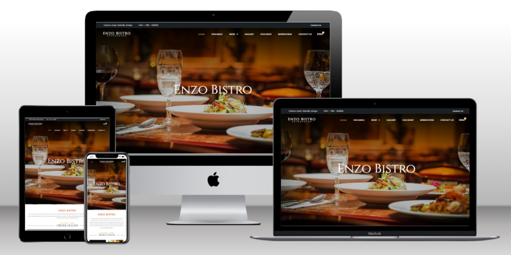 Screenshot of Enzo Homepage section on Enzo website